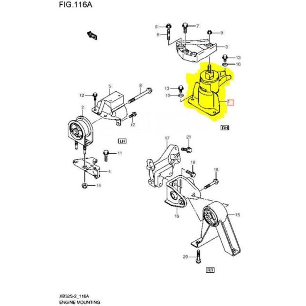 Suzuki Splash 1.2 2010- 2018 SAĞ MOTOR TAKOZU Kulağı