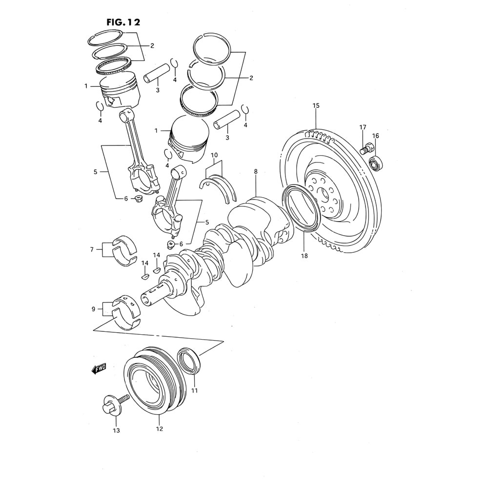 Suzuki Vitara V6 2.0 H20A Piston Kolu