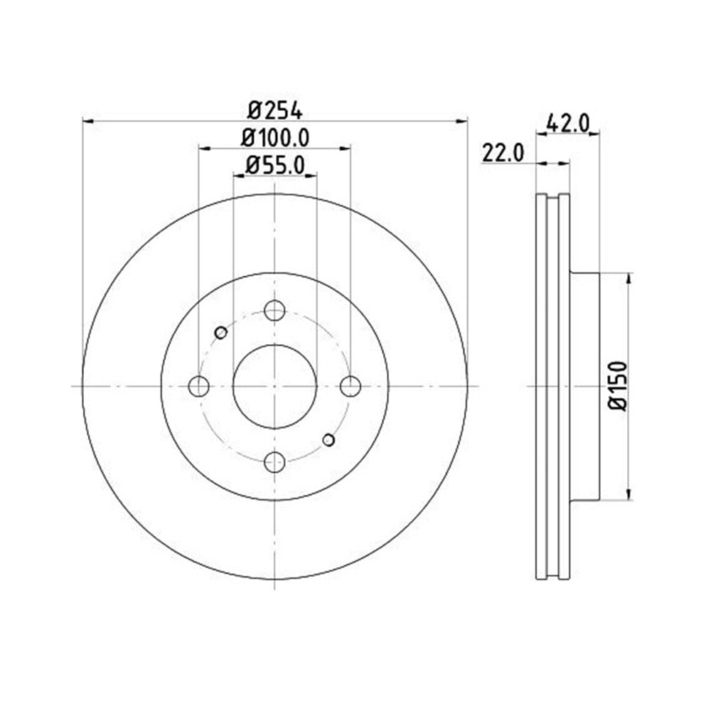 Daihatsu Materia Sirion Ön Fren Disk Aynası Takım