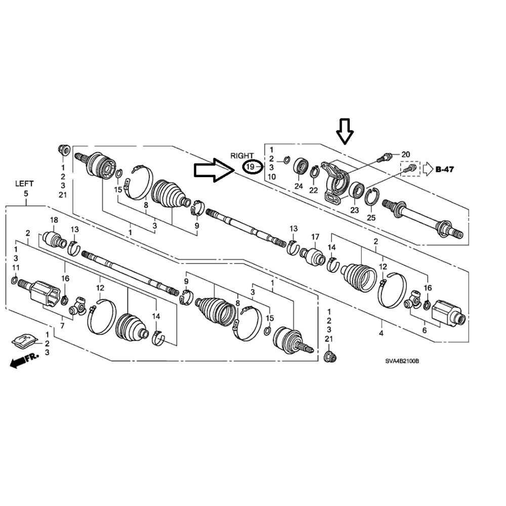 Honda Civic 1.6 R16 2006-2011 Ön Sağ İç Aks Mili 27X377X27