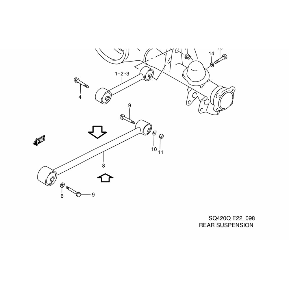 Suzuki Grand Vitara 98-05 Arka Denge Kolu