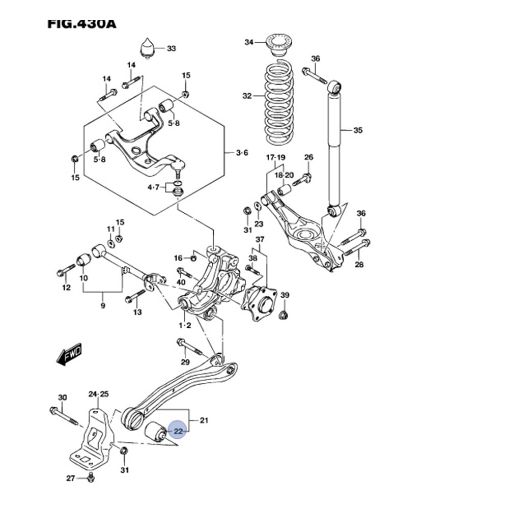 SUZUKİ GRAND VİTARA 06-14 ARKA ALT SALINCAK BURÇU