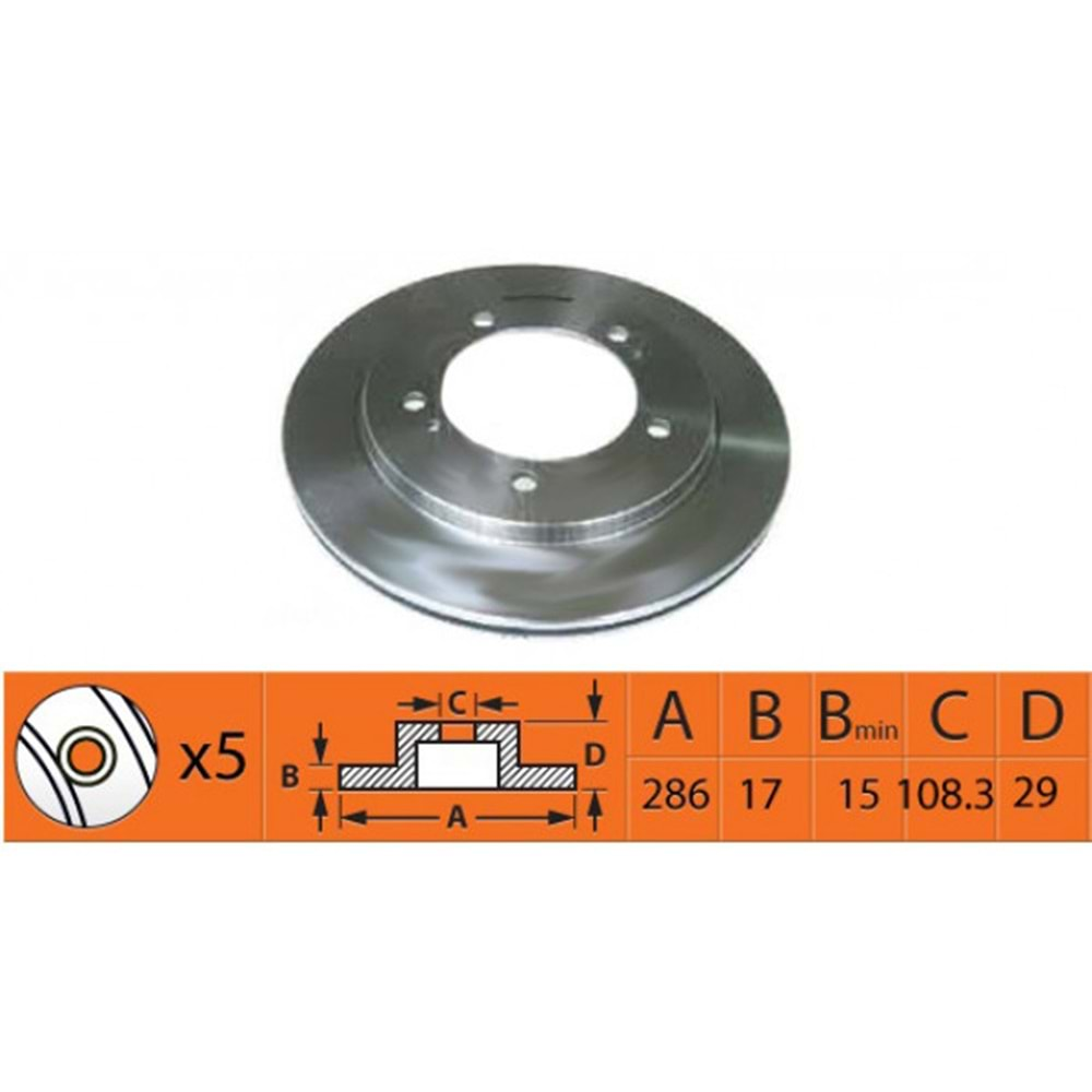 ÖN FREN DİSK AYNASI GRAND VİTARA 1.6 98-05 287mm