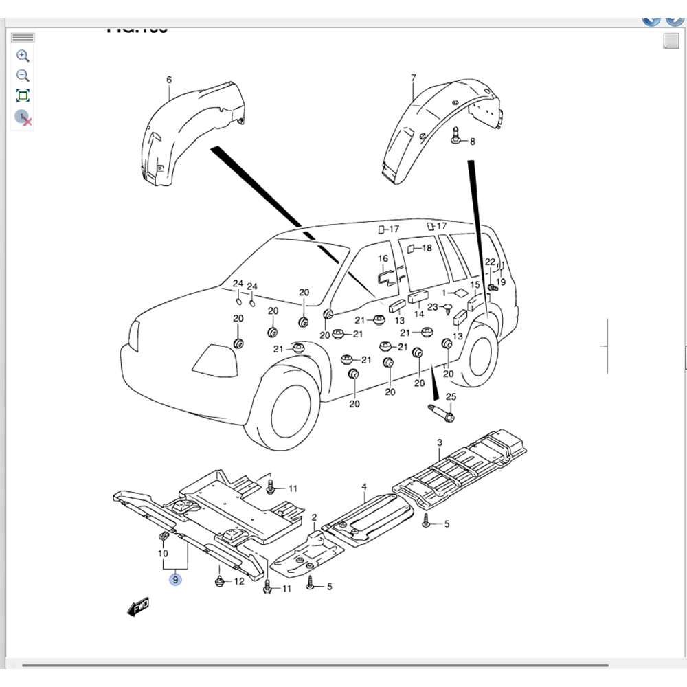 Suzuki Grand Vitara Xl7 2.0 02-06 Motor Alt Koruma Plastiği