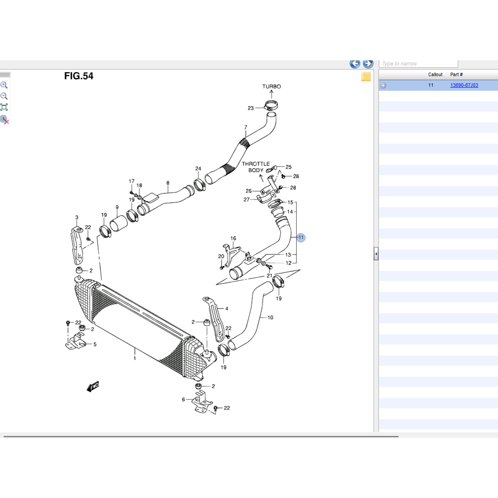 Suzuki Grand Vitara 1.9 ddis 06-12 Motor Çıkış İntercoler Borusu