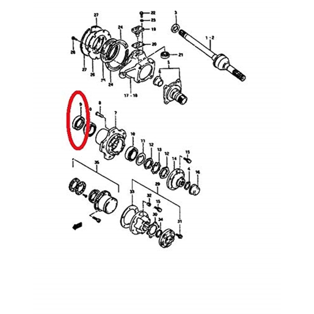 Suzuki Samurai Sj413 Ön Teker Aks YAĞ KEÇESİ
