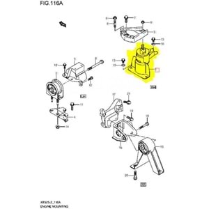 Suzuki Splash 1.2 2010- 2018 SAĞ MOTOR TAKOZU Kulağı