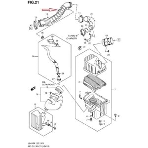 Suzuki Grand Vitara 1.9 06-12 Hava Filtresi Hortumu Borusu