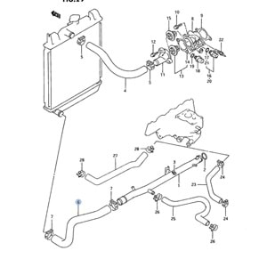 Suzuki Swift 1.0 90-96 SF310 Su Radyatör Alt Hortumu