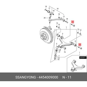 Ssangyong ACTYON KYRON REXTON Arka Salncak Saplaması Komple