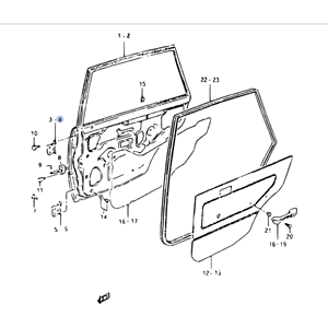 Suzuki Alto Maruti Arka KAPI ÜST MENTESE Sol