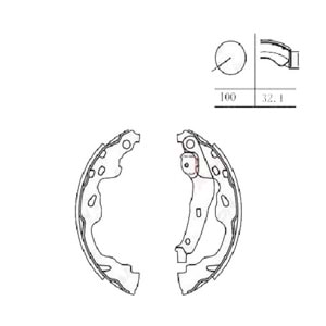 Suzuki Splash 2012-2016 Arka Fren Papuc Balatası Takım