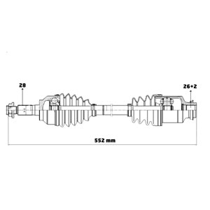 Mazda 3 BK12 AT 2003-2006 Sağ ÖN Aks Komple