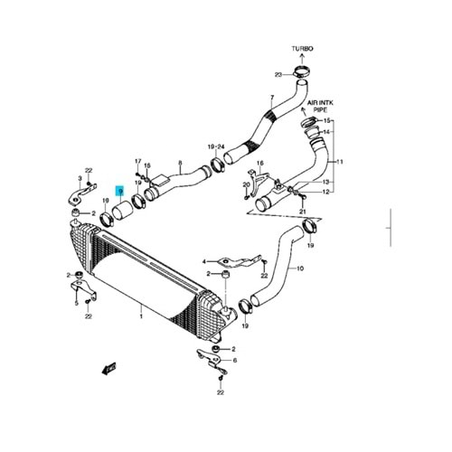 JB419WD INTERCOOLER HORTUM