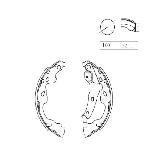 Suzuki Splash 2012-2016 Arka Fren Papuc Balatası Takım