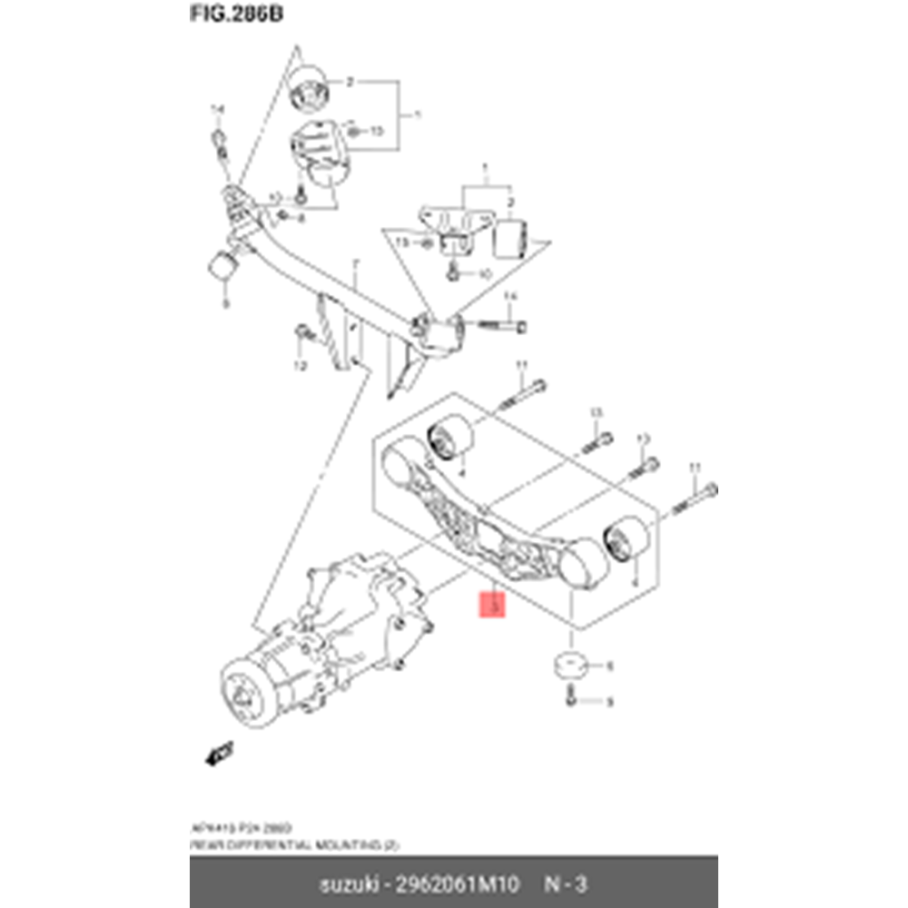 Suzuki Vitara 15-21 4x4 Arka Defransiye Braket Ayağı suzei