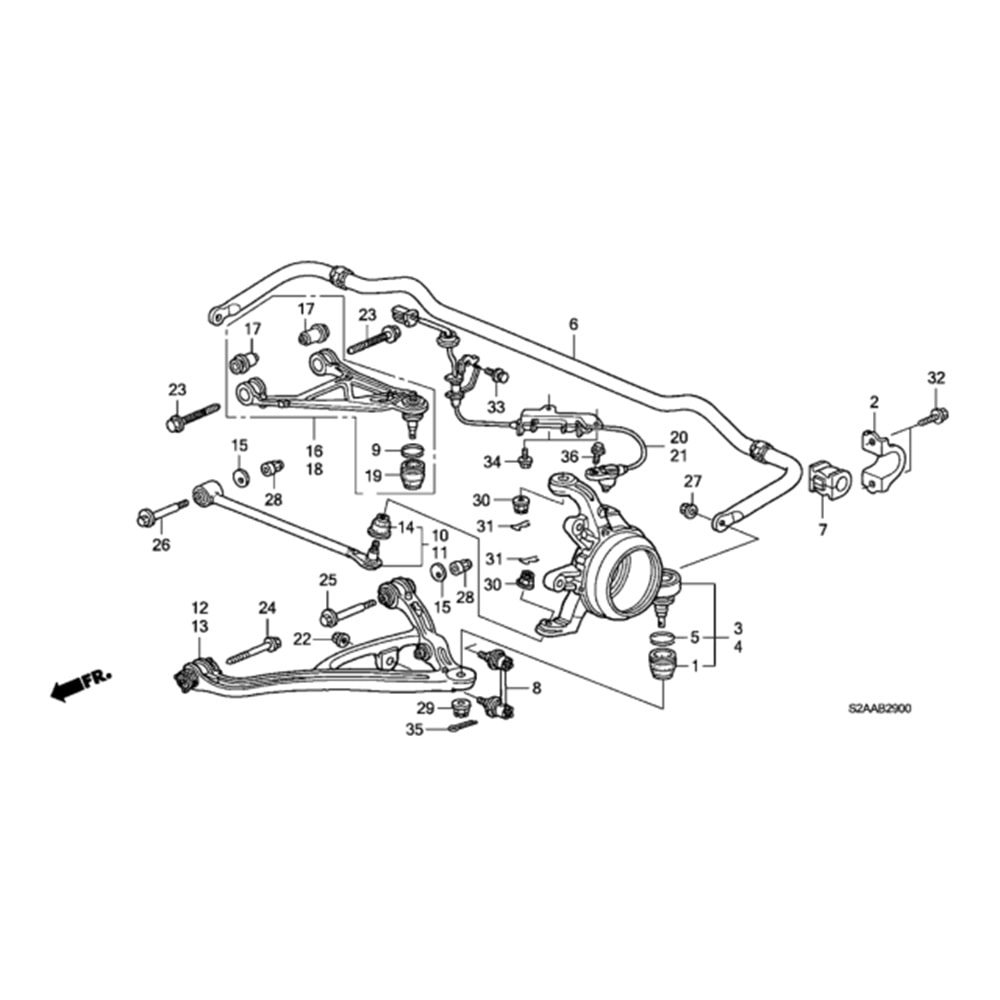 Honda S2000 Arka Sol Aks Taşıyıcı
